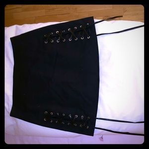 ❌SOLD❌Helmut Lang black tie skirt